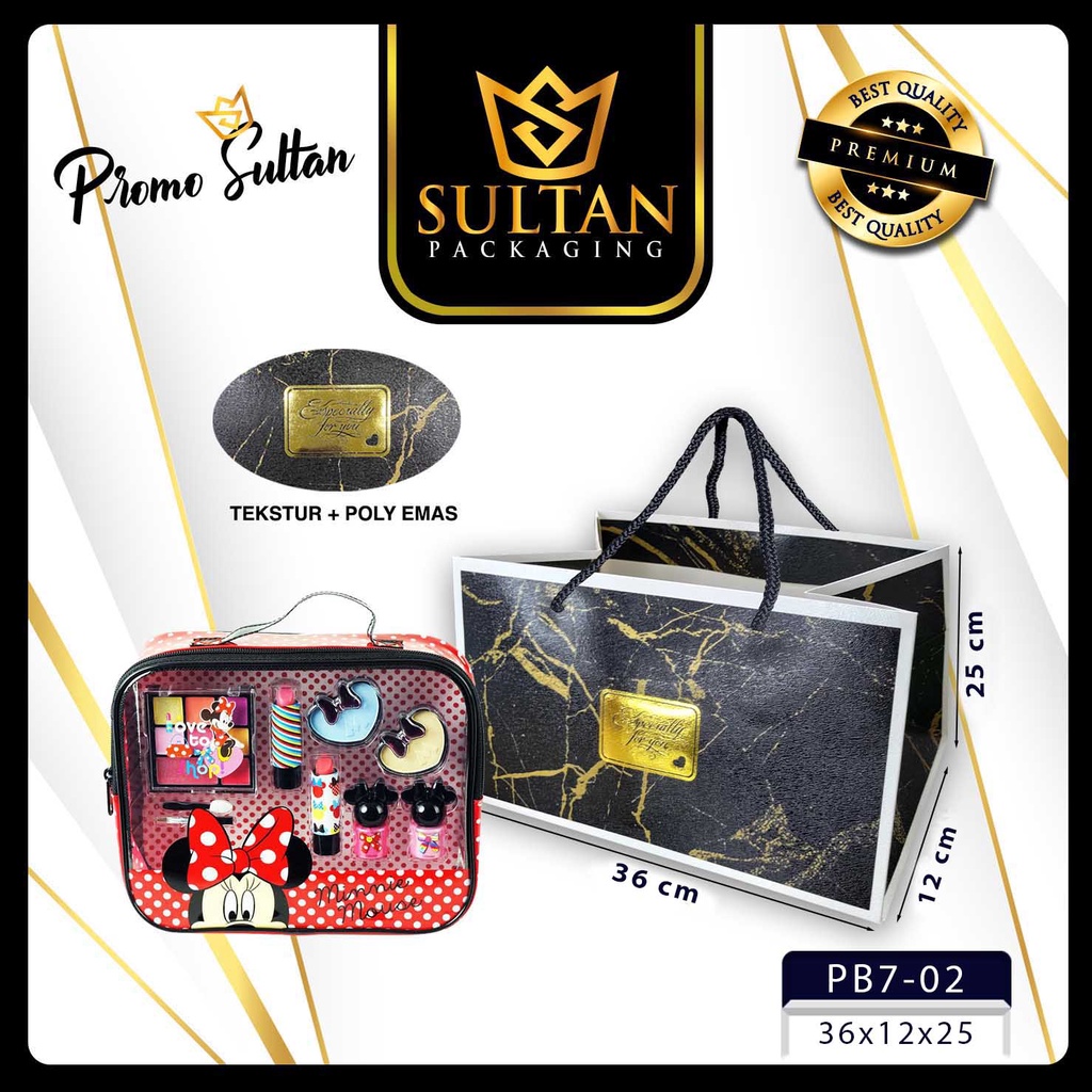 Paper Bag - Kantong Hadiah Marble - Tas Goddie Bag Jumbo Motif Marble - PB7 - Image 3