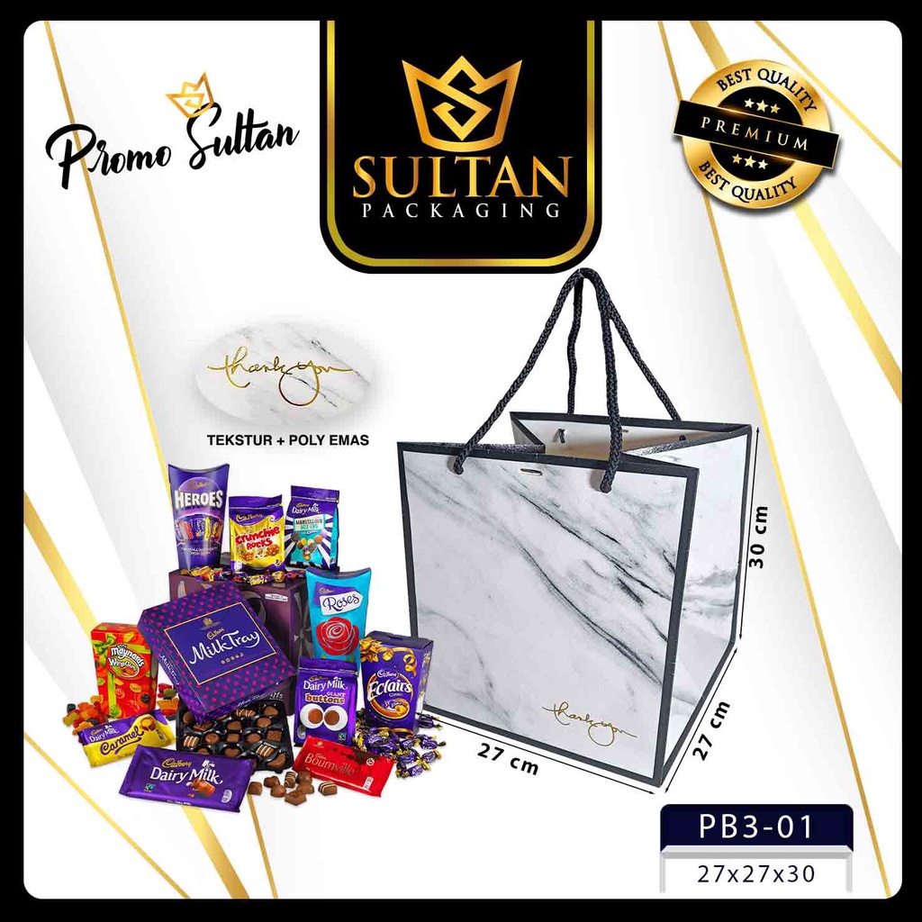 Paper bag - Goddie bag polos - Kantong Hadiah - Tas Souvenir Mewah - PB3 - Image 2