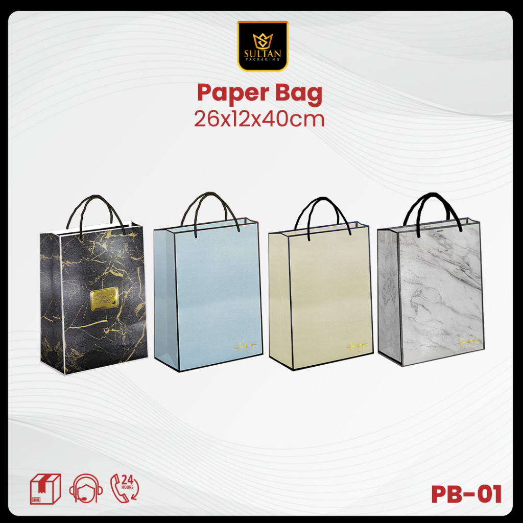 Paper Bag - Goodie Bag - Tas Souvenir - Kantong Kado - Tas Hampers - Motif - PB1
