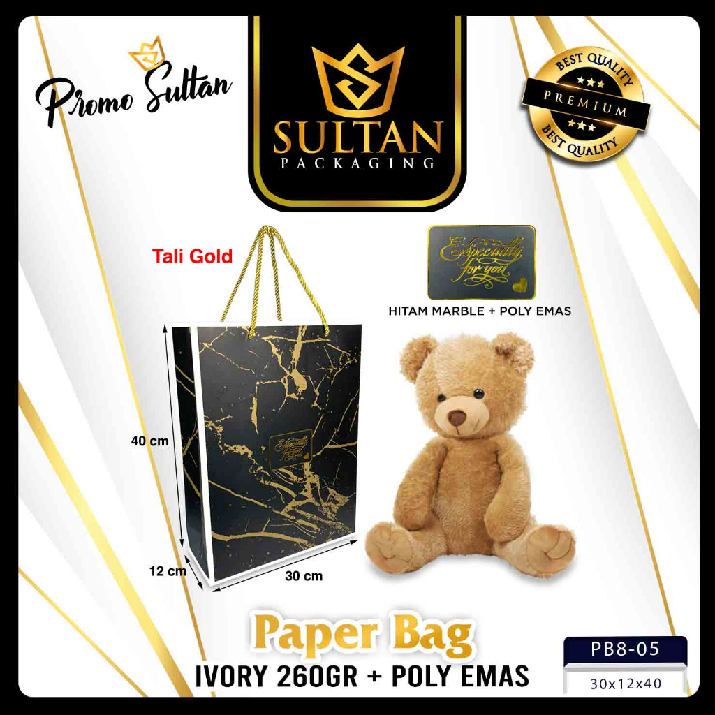 Paper Bag - Goddie Bag Rose Marble - Tas Hadiah aestetic kado ulang tahun jumbo - PB8 - Image 6