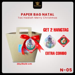 Tas Souvenir Special Natal - Tas Hadiah Merry Christmas - N-05
