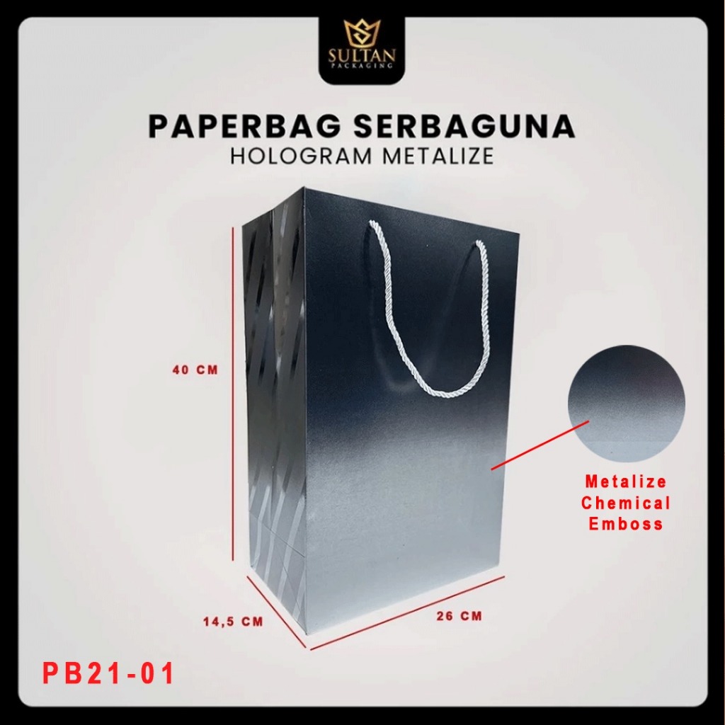 Paper Bag Hadiah Jumbo Premium Gift Bag Tas Kado Jinjing Metalize PB21 40CM x 26CM x 14.5CM - Image 2