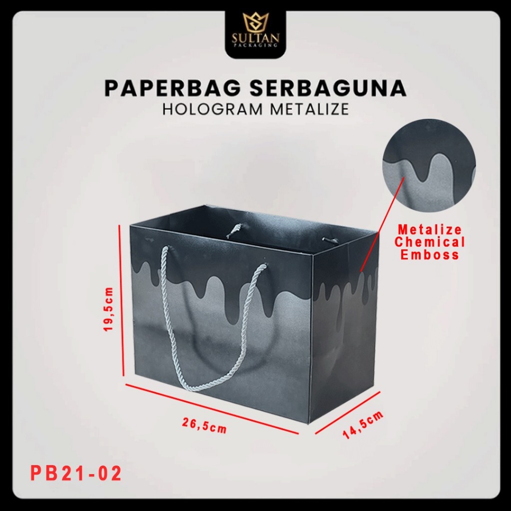 Paper Bag Hadiah Jumbo Premium Gift Bag Tas Kado Jinjing Metalize PB21 40CM x 26CM x 14.5CM - Image 3