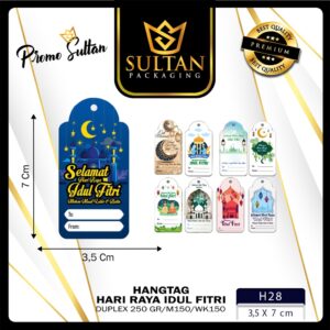 Hangtag|Hangtag Idul Fitri|Duplek+Kraft|Hantag Hari Raya|3.5x7|H28