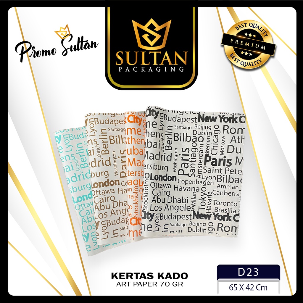 Kertas Kado - Wrapping Paper - Packing Paper 70 Gram - D23 - Image 2