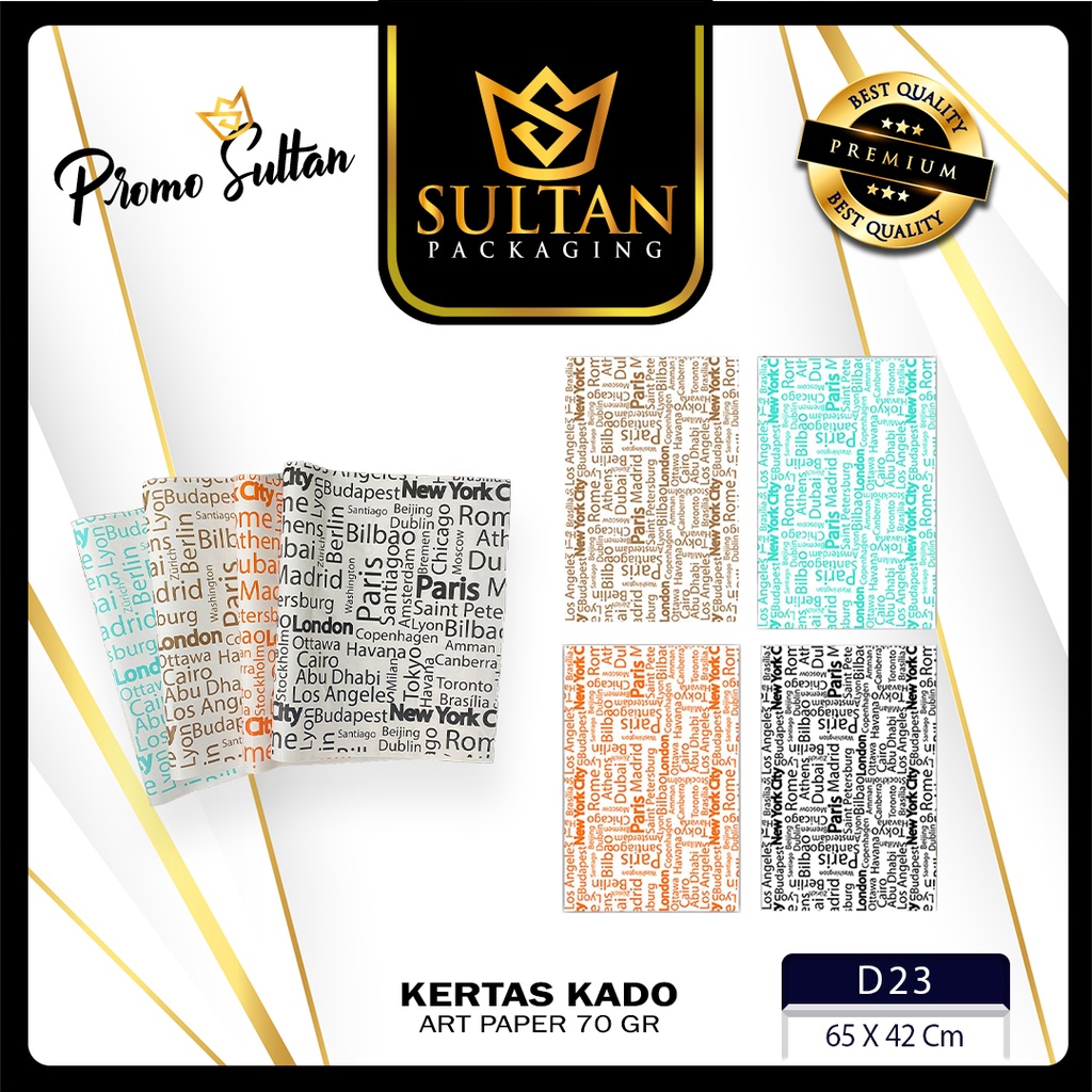 Kertas Kado - Wrapping Paper - Packing Paper 70 Gram - D23