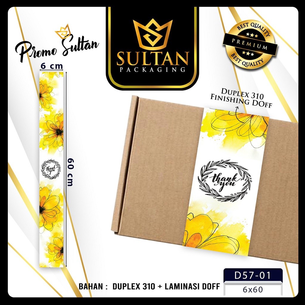 SULTAN - Sleeve Box Thanks You - Paper Belt Thank you Uk 60x6 Cm - D57 - Image 3