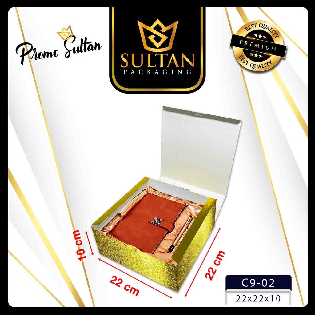 Kotak Kado Hologram - Gift Box Hadiah Hologam Emas - Kotak Hadiah Mewah Motif Hologram Emas - C9 - Image 8