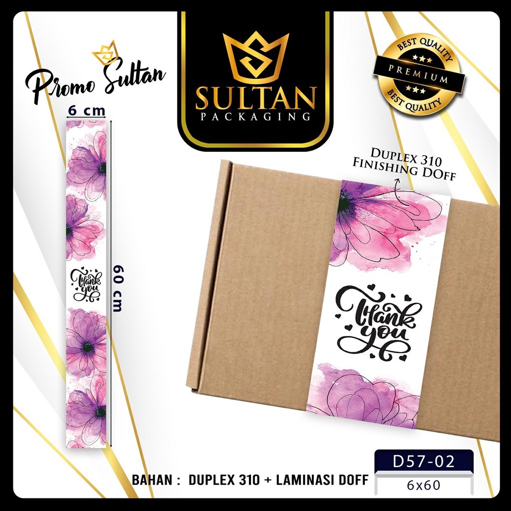 SULTAN - Sleeve Box Thanks You - Paper Belt Thank you Uk 60x6 Cm - D57 - Image 4