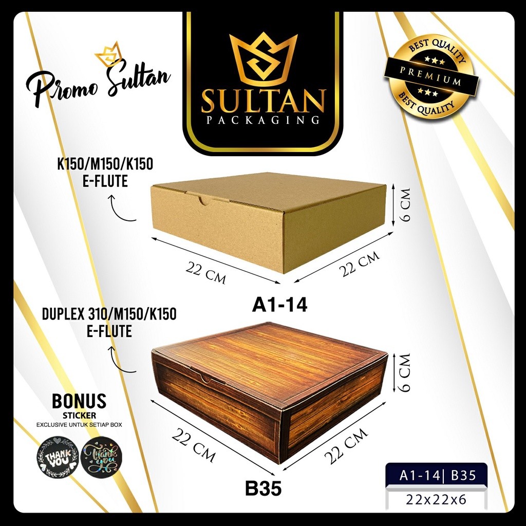 Cake Box - Dus Hampers Makanan - Kotak Makanan - Food Grade - A1-14 - Image 2