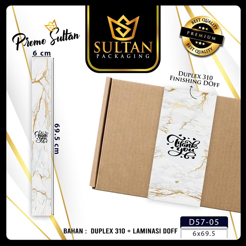 SULTAN - Sleeve Box Thanks You - Paper Belt Thank you Uk 60x6 Cm - D57 - Image 7