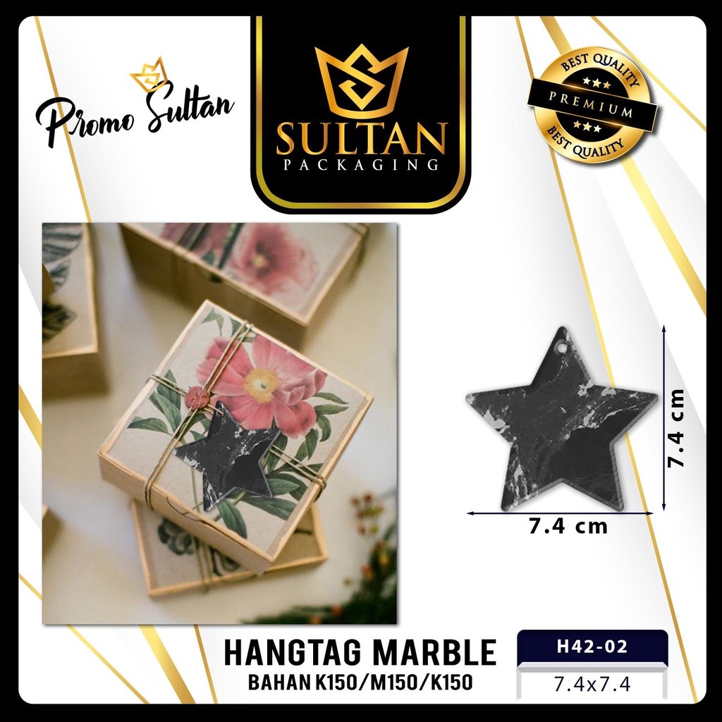 Hangtag | Hangtag Murah | Label baju | Hangtag Gold Marble | (H11) - Image 4