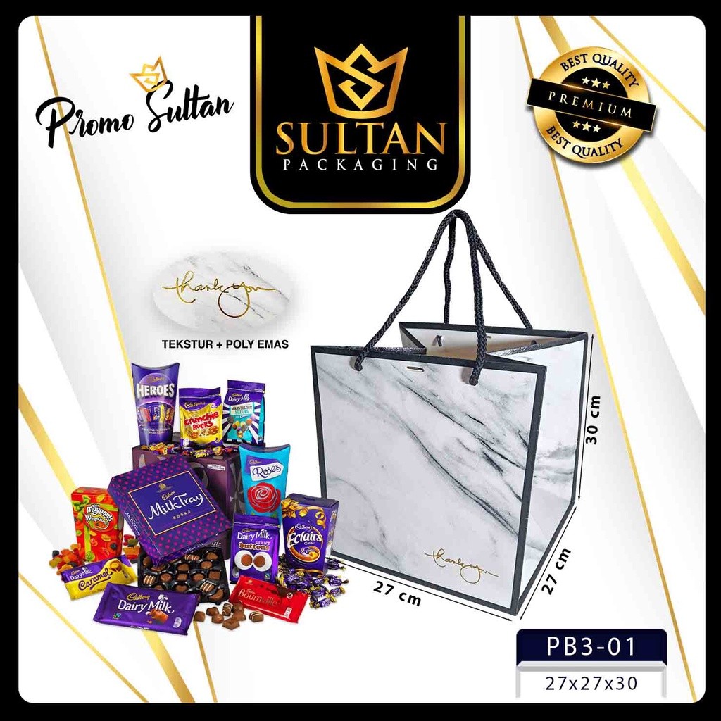 Paper bag - Goddie bag polos - Kantong Hadiah - Tas Souvenir Mewah - PB3 - Image 2