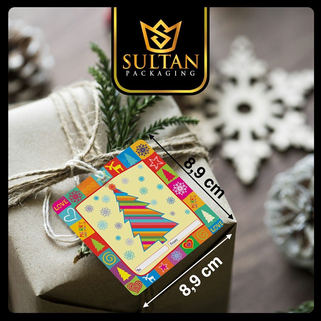 Hangtag|Label Baju|Hangtag Natal|Ivory|Murah|Merry Christmas|8.9x8.9| H16 - Image 5