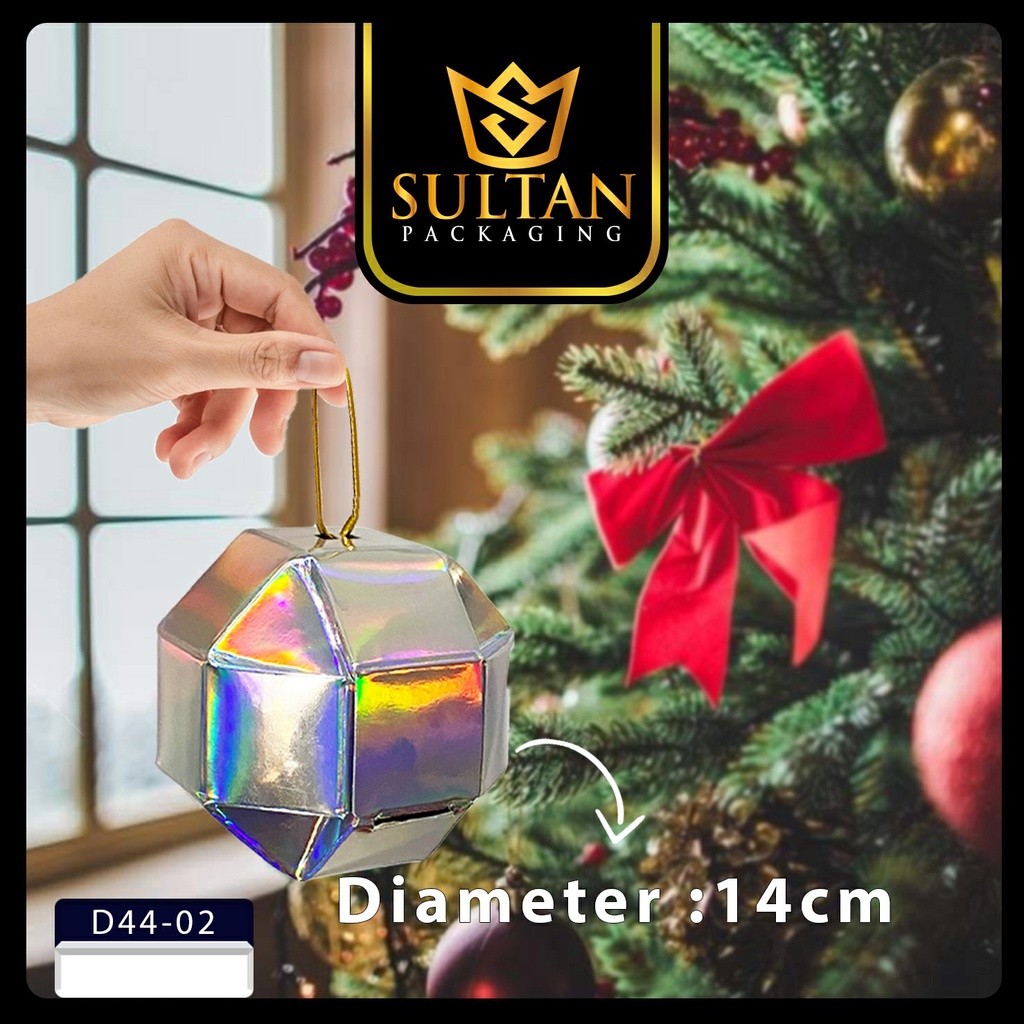 Packaging Souvenir - Box Aksesoris Natal - Bola Pohon Natal - Hiasan Merry Chrismas - D44 - Image 4