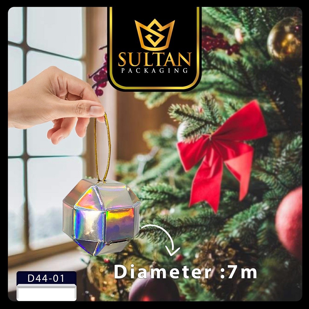 Packaging Souvenir - Box Aksesoris Natal - Bola Pohon Natal - Hiasan Merry Chrismas - D44 - Image 3