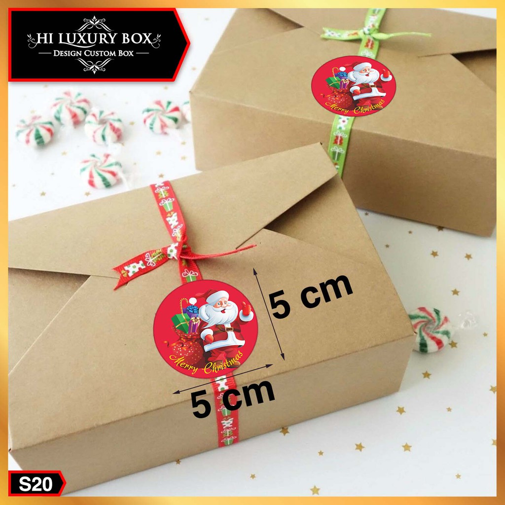 Sticker | Sticker Murah | Sticker Natal | Sticker Emas Hologram | 5x5 Sticker Merry Christmas - Image 2