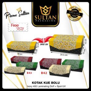 Cake Box - Kotak Kue Bolu - Kemasan Makanan Motif Batik -  B42