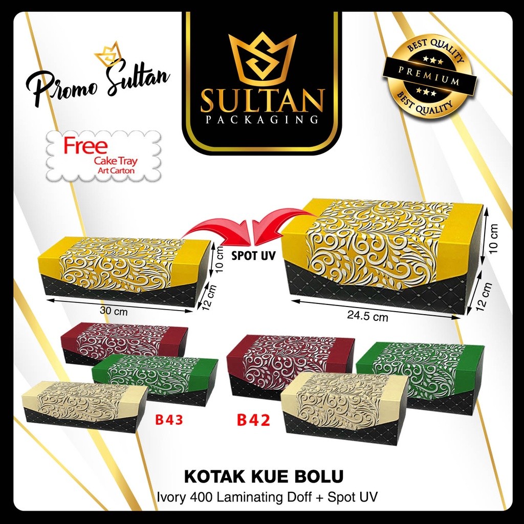 Cake Box - Kotak Kue Bolu - Kemasan Makanan Motif Batik - B42