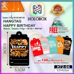 Hangtag|Hangtag Murah|Hangtag Happy Birthday|Hangtag Ulang Tahun|H72
