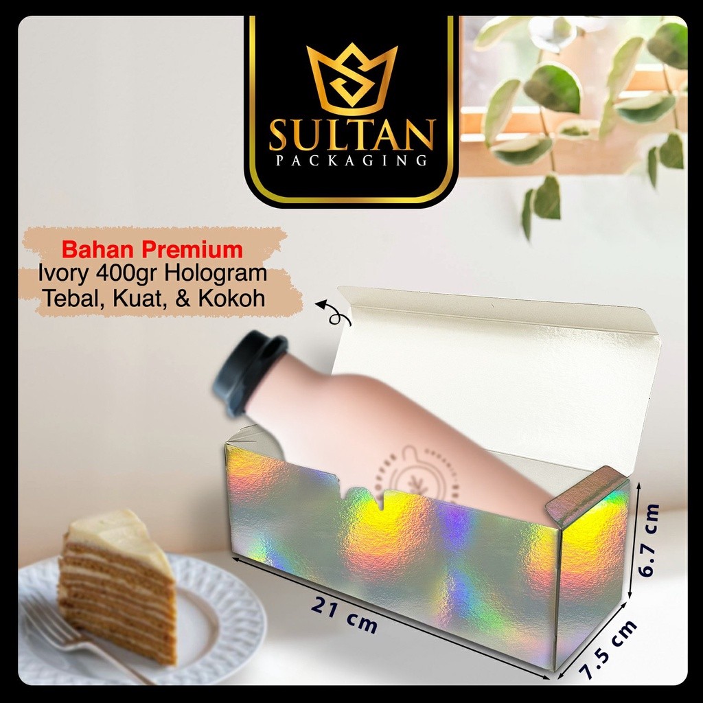 Packaging Souvenir - Kotak Hologram - Box Packaging Panjang - Dus Kotak Silver Hologram Mewah - C12 - Image 4