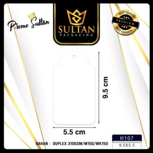 Hangtag Polos|Hangtag Murah|Aaksesoris Box|Label|Tag Baju|H107