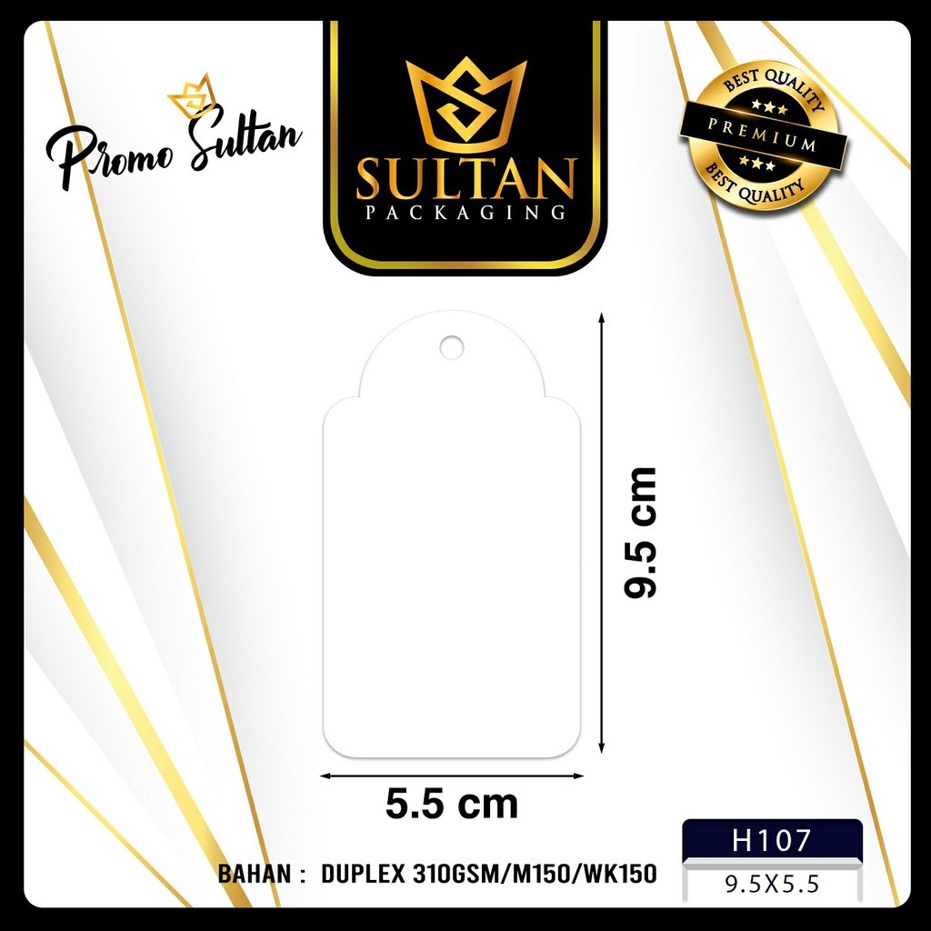 Hangtag Polos|Hangtag Murah|Aaksesoris Box|Label|Tag Baju|H107
