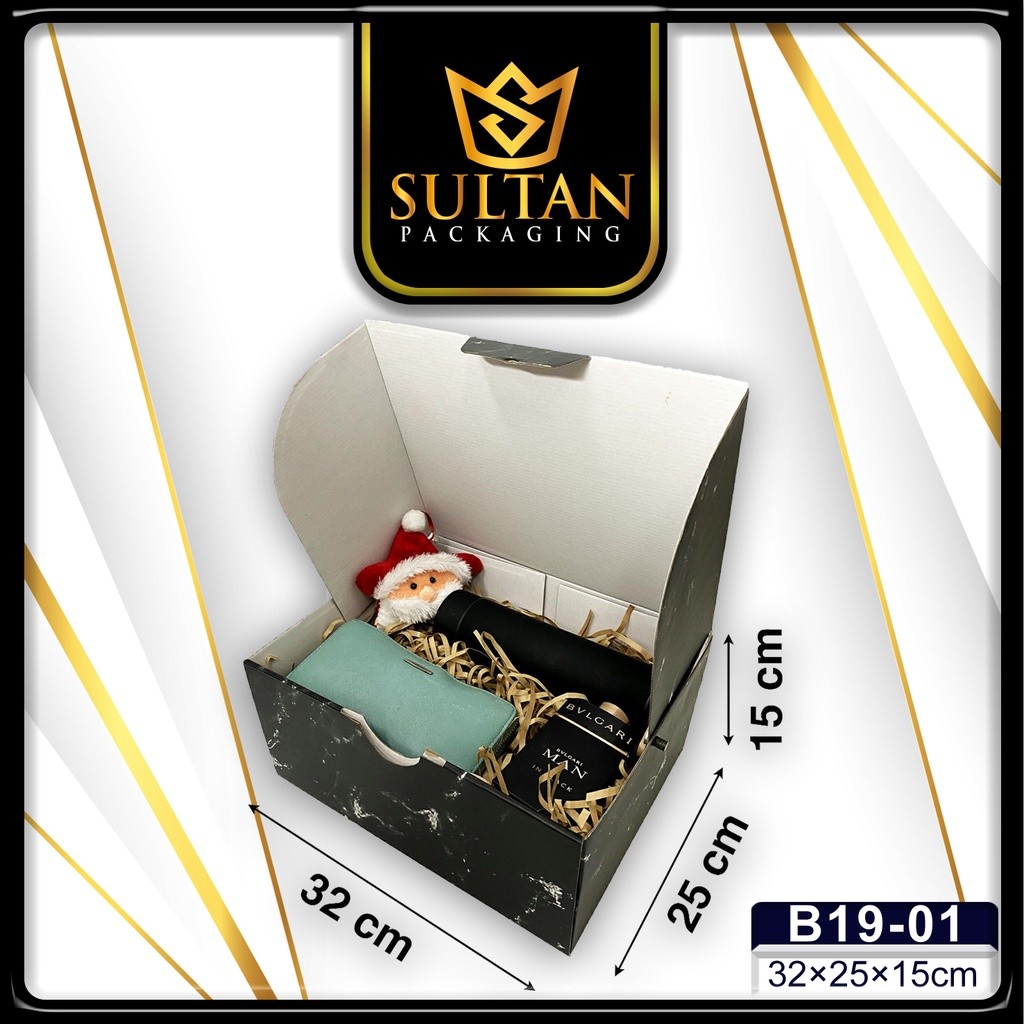 Box Hadiah Jumbo - Kotak Kado Hadiah Besar - Box Hampers - Box Motif Marble - B19 - Image 3