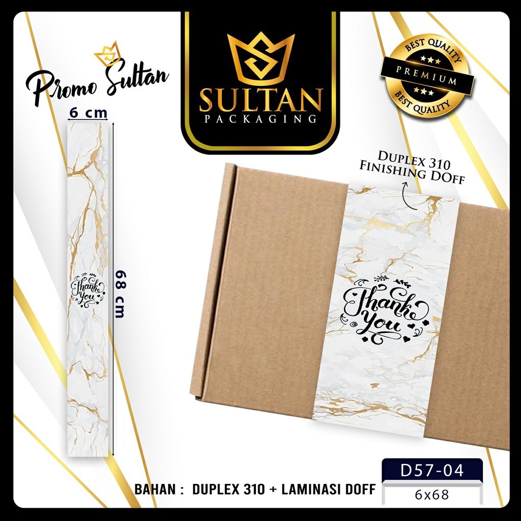 SULTAN - Sleeve Box Thanks You - Paper Belt Thank you Uk 60x6 Cm - D57 - Image 6