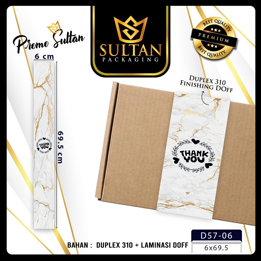 SULTAN - Sleeve Box Thanks You - Paper Belt Thank you Uk 60x6 Cm - D57 - Image 8
