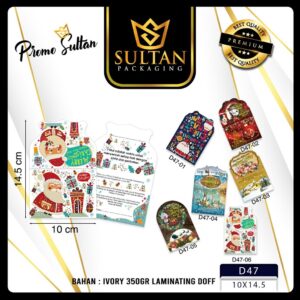 Hangtag Merry Chrismass - Kartu Ucapan Natal - D47