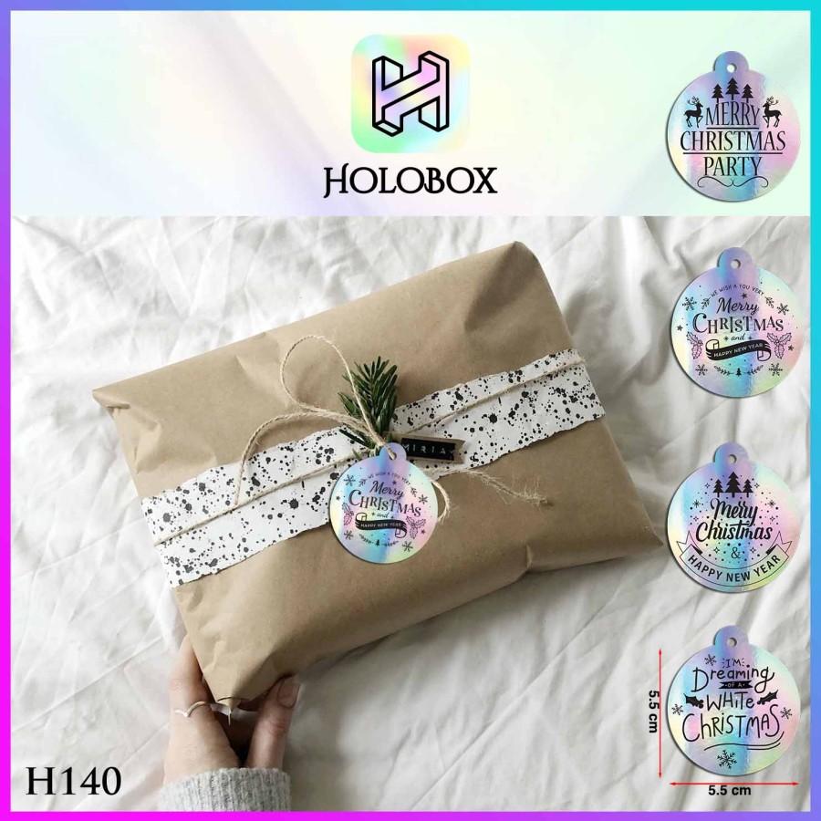 HANGTAG NATAL|MERRY CHRISTMAS|HOLOGRAM|SILVER|HIASAN|AKSESORIS|H140 - Image 2