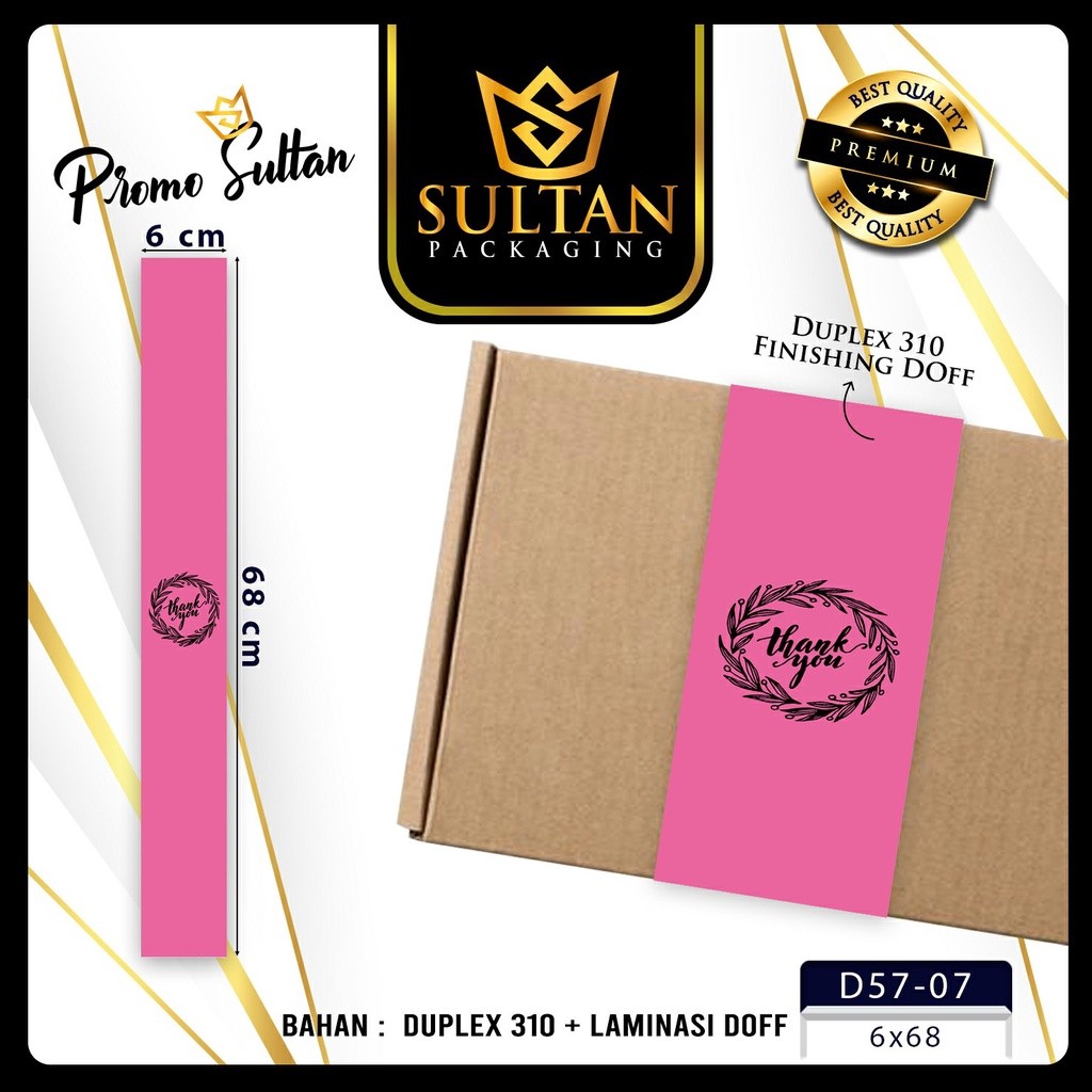 SULTAN - Sleeve Box Thanks You - Paper Belt Thank you Uk 60x6 Cm - D57 - Image 9