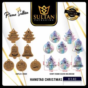 Hangtag Natal|Merry Chritsmas|Hologram|Silver|Hiasan|Aksesoris|H140