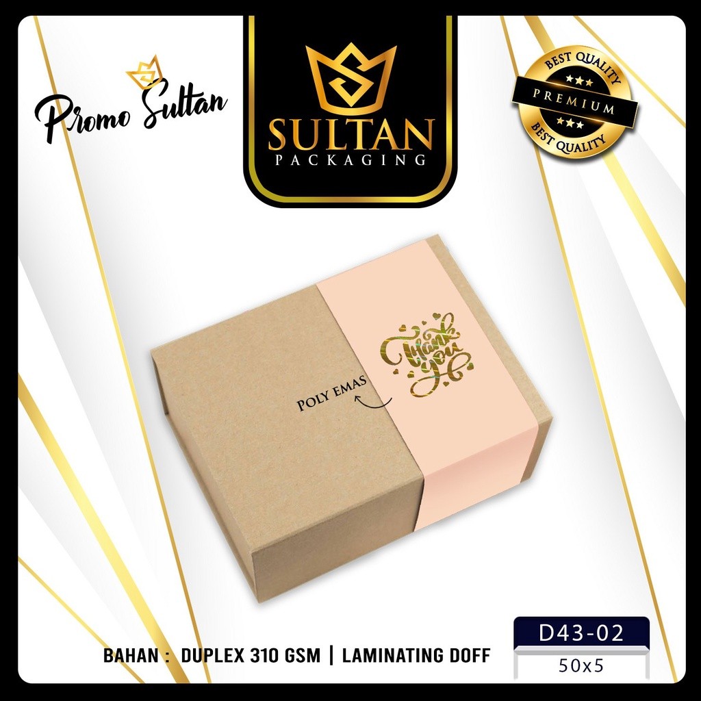 Sleeve Box Thanks you - Paperbelt Dekorasi Box Hadiah Ucapan TerimakasihD43 - Image 3