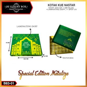 Box Nastar/Kotak Kue Lebaran/Box Coklat/Tray Mika - B83