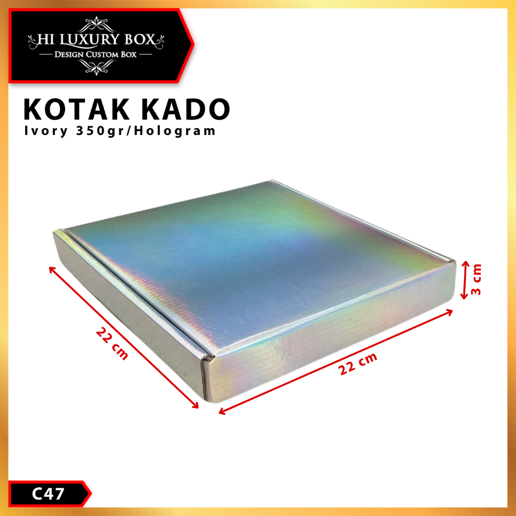 Kotak Kado|Box Hologram|Box Hijab|Box Serbaguna|Packaging|Box|Dus|C47