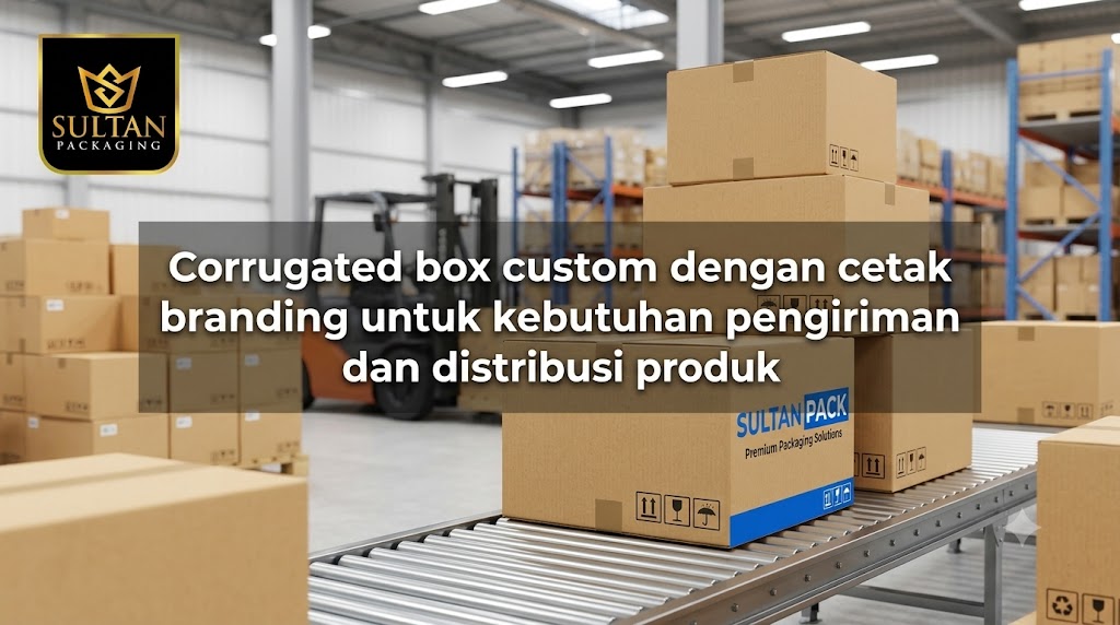 Corrugated box custom dengan cetak branding untuk kebutuhan pengiriman dan distribusi produk