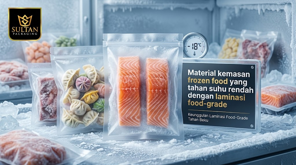Material kemasan frozen food yang tahan suhu rendah dengan laminasi food-grade
