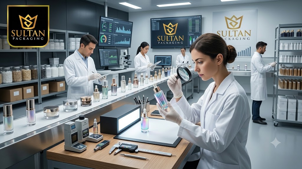 Proses quality control kemasan skincare premium di Sultan Packaging