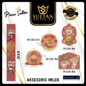 Aksesoris Kado Special Chinesse year - Kartu Ucapan Imlek - Hangtag Dekorasi Imlek - Paper Belt Imlek - H123