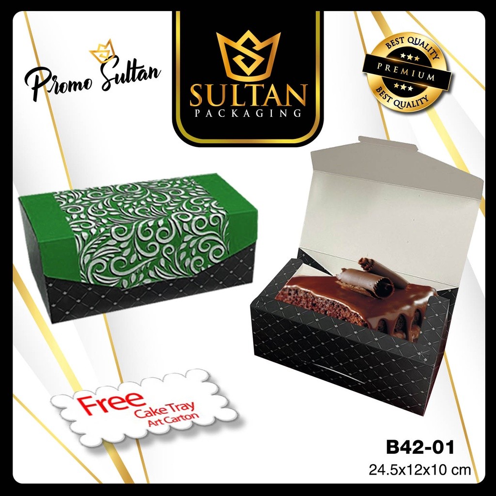 Cake Box - Kotak Kue Bolu - Kemasan Makanan Motif Batik - B42 - Image 2