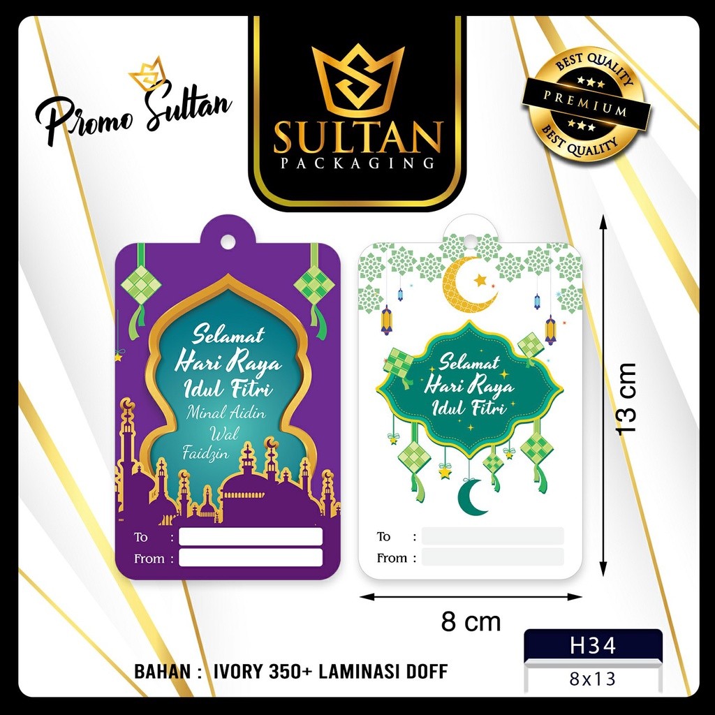 Hangtag|Label Baju|Hangtag Idul Fitri|Duplek|Murah|Hangtag Hari Raya|8x13|H34 - Image 3