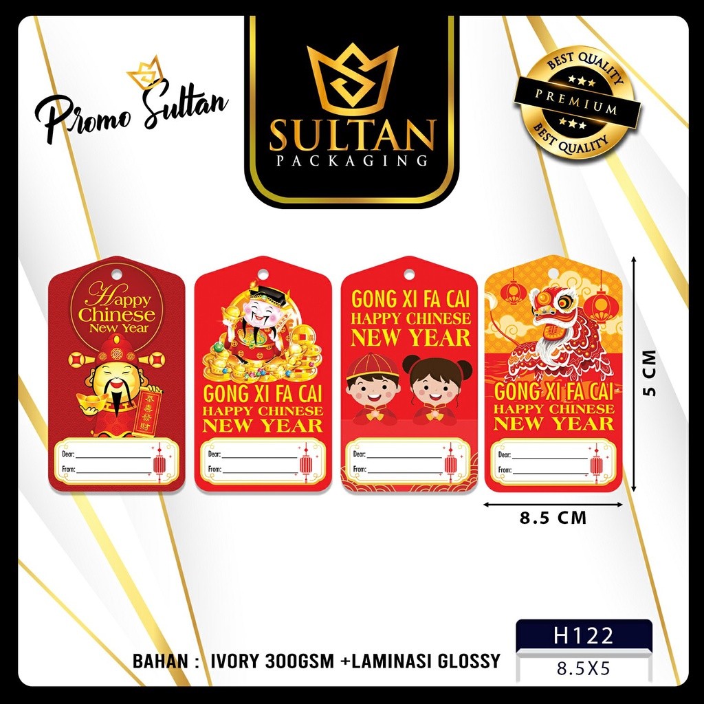 Hangtag Imlek|Hangtag Chineese New Year|Hangtag Murah|5X8.5|H122