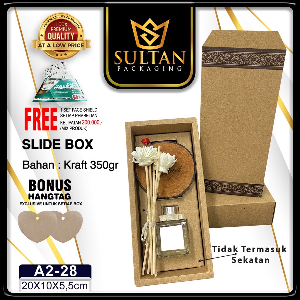 Packaging Souvenir - Slide Box - Kotak Hadiah Souvenir - Sliding Box Coklat Polos -|A2-28 - Image 5