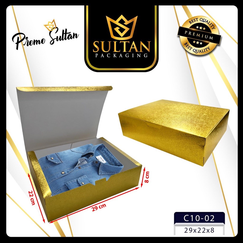 SULTAN - Gift Box Gold Color | Kotak Kado Hologram Emas Premium - C10 - Image 4