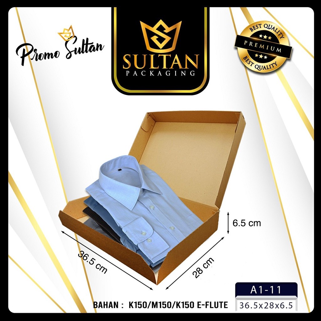 Dus Packaging - Kotak Kardus Pakaian Polos - Box Hadiah Warna Coklat Polos - A1-11 - Image 3