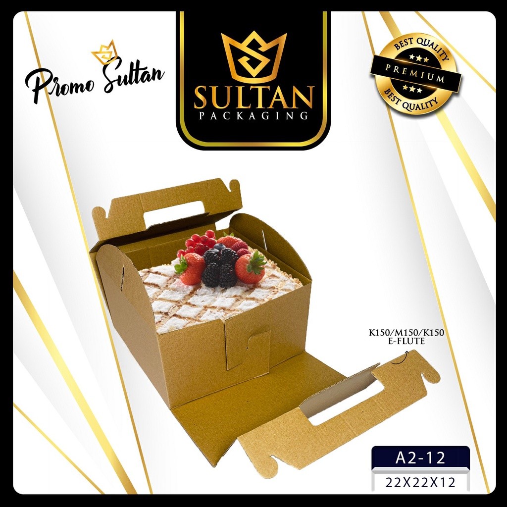 Cake Box - Dus Packaging Kue - Kotak Hampers Kue Ulang Tahun - A2-12 - Image 3
