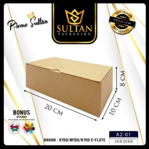 Box Packaging - Dus Penyimpanan Barang - Kardus Model Kunci Ukuran 20x10x8cm - A2-01