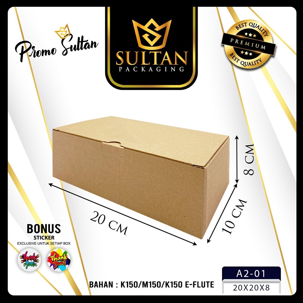 Box Packaging - Dus Penyimpanan Barang - Kardus Model Kunci Ukuran 20x10x8cm - A2-01